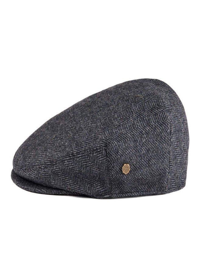 VOBOOM Men's Herringbone Flat Ivy Newsboy Hat Wool Blend Gatsby Cabbie Cap (Dark Grey, 7 3/8) - Image 2